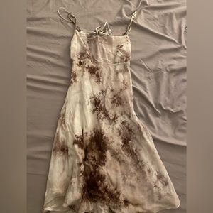 Lauren Nicole Cotton Candy brand brown tie dye open back dress